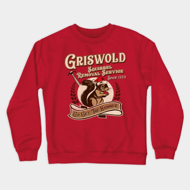 Griswold Squirrel Removal Service Crewneck Sweatshirt by Alema Art